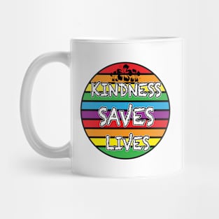 Kindness Saves Lives Rainbow Sunset Mug